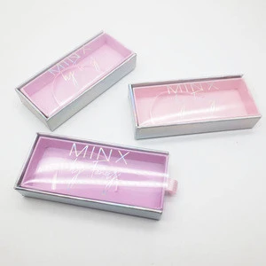 2018 new design Private label cruelty free clear band mink lash 3d false eyelashes packaging box
