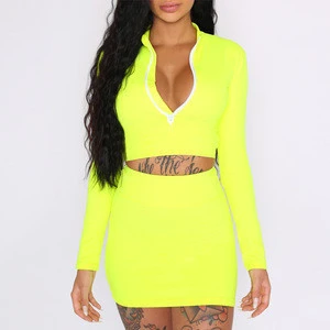 2019 Hot Sale Polyester Spandex Women Outfit Sexy Casual Skirts
