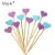 Import 2019 New! Lovely Heart Cupcake Toppers Birthday Cakes Topper Picks Kids Birthday/Wedding Festival Party Decoration Supply PQ038 from China