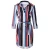 Import 2019 round neck color strip lady dress long sleeve printed sexy striped  dress for women from China