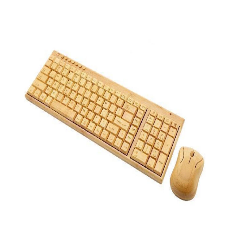 2020 China suppliers wholesale bamboo gaming wireless computer keyboard
