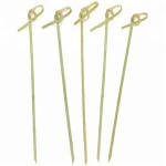 2020 disposable natural bamboo barbecue finger bbq skewer knotted picks
