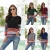 Import 2020 Fall Hot Style European American Striped Printed Long-sleeve Round Neck Women Tops Blouses And T Shirts from China