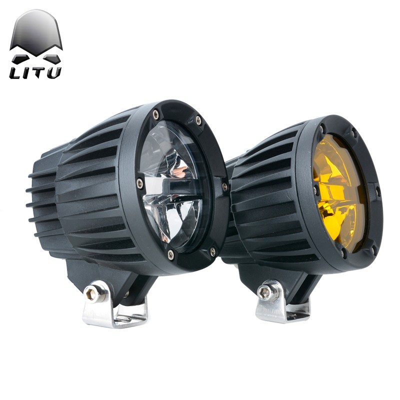 2020 LITU Motorcycles Headlights 4 inch High Low Beam LED Driving Motor Lamps 60W LED Work Lights Truck Auxiliary Lights