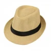 2020 New Promotional Cheap Summer Straw Fedora Hat,Custom Design Color Straw Fedora Hats