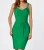 Import 2020 OEM green cut out knee length slim sexy elegant bodycon butterfly bow slip bandage dress women for night party club from China