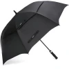 2020 Promotional Auto Open Double Layer Large Black Straight Custom Windproof Golf Umbrella