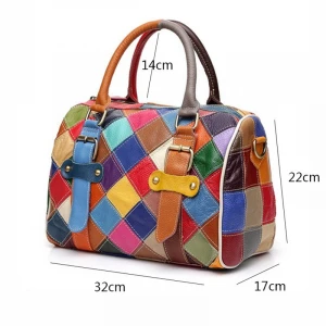 2020 Women Genuine Leather Handbag Traveling Fashion Colorful Handbags