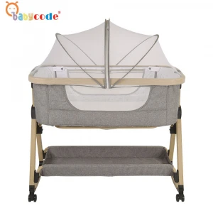 2021 Baby Code Protable/ Bed setting crib Babycribs Baby bedding Bassinet Sleepers /Cradle/ wood look Baby Cribs