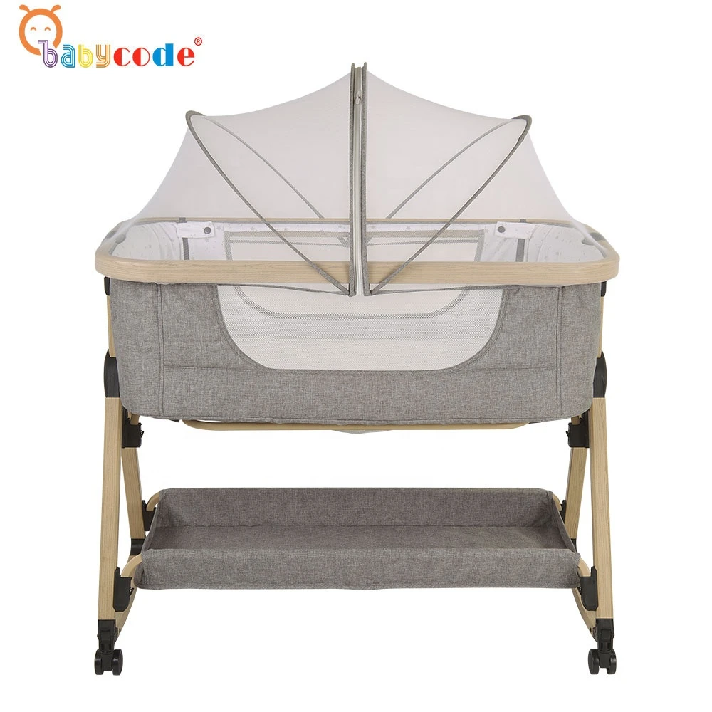 2021 Baby Code Protable/ Bed setting crib Babycribs Baby bedding Bassinet Sleepers /Cradle/ wood look Baby Cribs