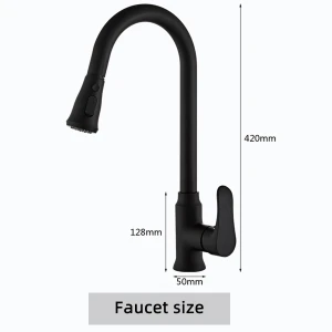 2021 Deck mounted flexible  Sink Mixer Sale brass tap cold and hot water pull out high quality black and chrome kitchen faucet