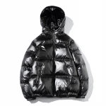 2021 Latest Design Street Wear Mens Hooded Metallic Silver Shiny Padded Bubble Jacket