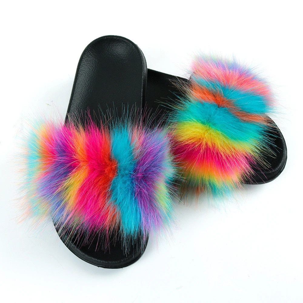 2021 New arrival babouche fur slipper sandals for femme men and womens adult  slippers