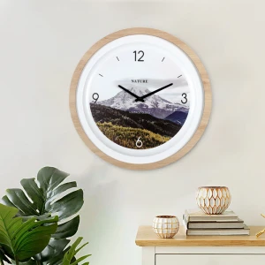 2021 OEM European Custom Modern home decoration Wooden Wall Clocks for Living Room home decor wall clock