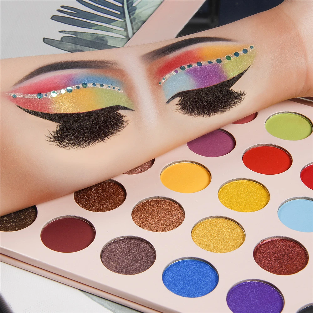 2021 Trend hot products carton eye shadow tray custom private label 30 color eye shadow palette without LOGO supplier