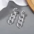 Import 2021 Trendy Earrings Golden CCB Chain Acrylic Diamond Drop Earrings 925 Silver Needle Earrings from China