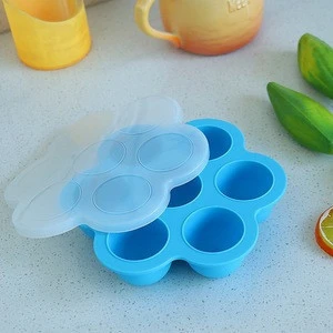 21*19*5 Cm 230 G 7 Holes Storage Tray Food Grade Silicone Baby Food Container