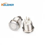 22mm momentary type metal dome push button switch with ring LED