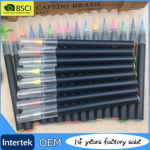 24 colors Factory Price water color pen with brush Tip for drawing calligraphy Art marker pen