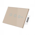 3 buttons US waterproof electrical 10A wifi tuya touch smart home switch