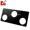 3 holes home appliances gas stove panel tempered glass