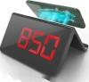 3 in 1 desktop night digital led display 2 in 1 charging stand wireless charger station alarm clock with clock