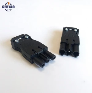 3-Pin Plug Connectors Electrical Cable Wire Male + Female Flat Connector