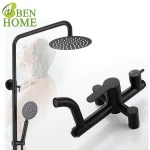 304SS Black Instant Hot Bath Showers Set
