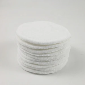 3.15" Round Reusable Terry Makeup Remover Pads Laundry Bag Set Chemical Free All Skin Soft Bamboo Reusable Wipes