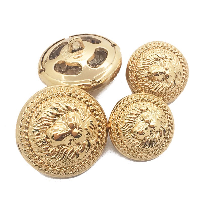 32L Plating High Quality Military Metal Hand Sewing Blazer Malaysia Gold Lion Button For Overcoat