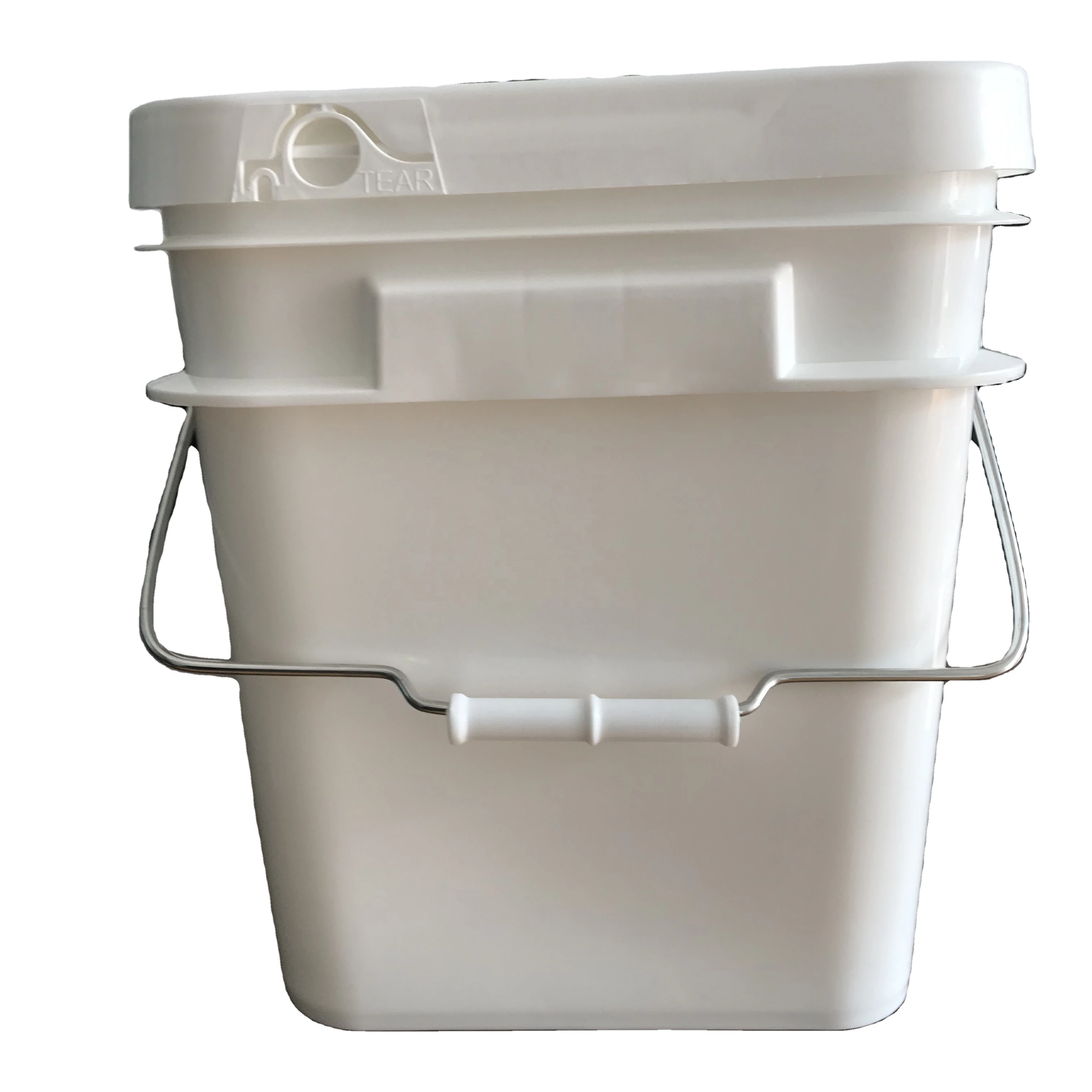 3.3 gallon  square pail with lid  15 years specializing in the production of plastic buckets