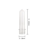 38mm/28mm PET Long Tube Jar Preform Round Plastic Forming Machine Water Bottle Preform For PET Clear Pet Bottle Preform