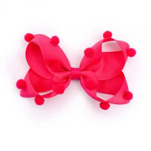 3&quot; Ribbon Popular Hair Bows With Lovely Ball For Gril