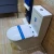 4 inch p-trap wash down one piece bathroom WC water closet ceramic white color toilet