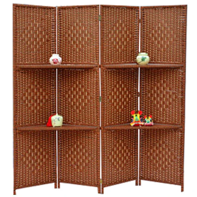 4 Panels Handcrafted Wooden Partition/Room Divider/Screen