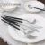 Import 4 pcs  a set 304 stainless steel color handle silver flatware set from China