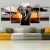 Import 5 pcs Animal Art Wall Decor Elephant Family Canvas Poster Modern Oil Painting on Grassland  printing poster living room mural from China