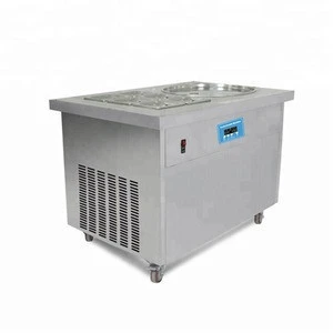 50X50cm Square Flat Pan Stainless Steel Commercial 110V 220V Electric Fried Yogurt Rolled Ice Cream Roll Machine With 9 Boxes