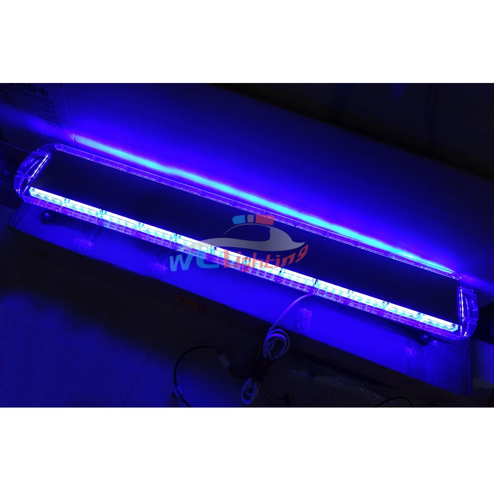 55" 104W LED white/Amber Strobe Light Bar Emergency Beacon Hazard Warning Flash Light