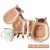Import 5PCS/SET Bamboo Fiber Kid Child Dinner Tableware Set Kit Include Bowl Cup Plate Spoon Fork from China