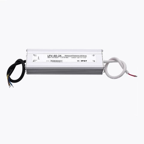 60W Waterproof Switching Power Supply 12V 5A IP67 Constant voltage led Driver DC OUTPUT Input 100-240VAC LPV-60-12