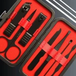 7 in 1 Black Professional Grooming  Kit Manicure Pedicure Set