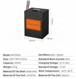 72v 50a Electric Vehicle Battery Battery Lithium-Ion Electric Vehicles 72v 70ah Lithium Ion Battery Lfp 72v