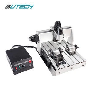 800W Ball Screw Mini CNC Router 3040 4 Axis CNC Engraving Machine 4030 with Drilling Bits ER11 Collet Chuck