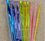 9 pcs Multicolor Plastic Craft Knit Crochet Hooks Knitting Needles Weave Craft set / plastic sweater crochet for needlework