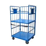 950*800*1700  Wire mesh roll trolley cage / Heavy Duty material handling trolleys