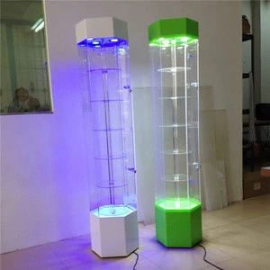 Acrylic rotary display cabinet mobile phone cabinet cosmetics display shelf glass display rack showcase product promotion stand
