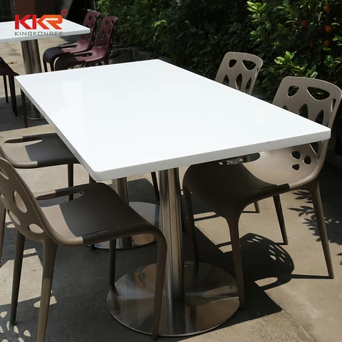 Buy Acrylic Solid Surface Dining Table Set Outdoor Restaurant Tables