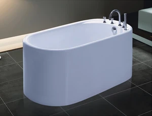 AD-6619 Pefect design Oval shaped bathtub soaking function one person tubs stainless steel armrest/handrail