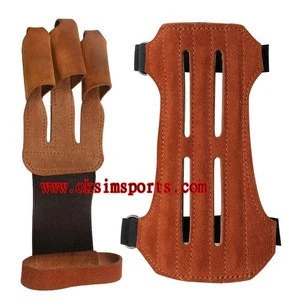 Aims Leather Arm Guard for Hunting and Shooting Protector Archery Bow And Arrow Shooting Armguard